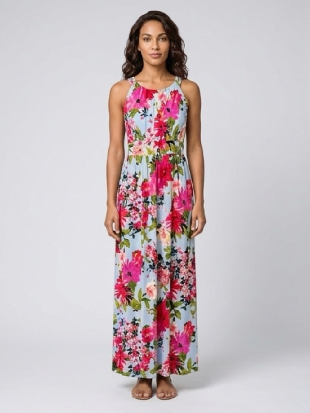Gilli Maxi - Blue Floral Ultimate Garden Party Dress - Sz Med